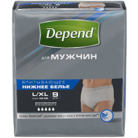 Depend Белье впитывающее мужское L/XL 9шт