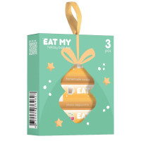 Eat My Набор бальзамов для губ Предвкушение праздника (Миндальное печенье, Шоколадный капучино, Вишневый мусс)