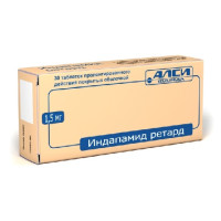 Индапамид ретард таблетки п/о 1,5мг N30 Алси