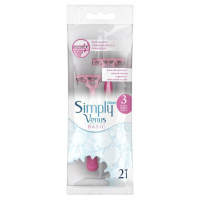 Gillette Станки одноразовые женские 3 лезвия Simply Venus3 2шт