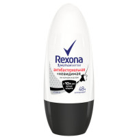 Rexona Антиперспирант део-ролик женский Антибактериальная и Невидимая на черном и белом 50мл