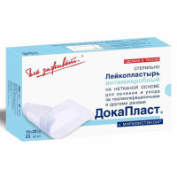 Лейкопластырь ДокаПласт антимикробный с мирамистином 10х20 см N25