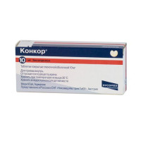 Конкор таблетки п.п.о. 10мг N50