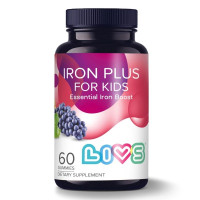 Livs Комплекс мультивитаминов железо плюс со вкусом фруктов и ягод пастилки жевательные 2,5г N60