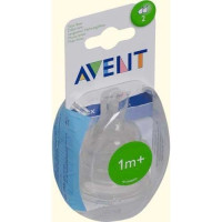AVENT Соска силиконовая поток медленный 2 шт