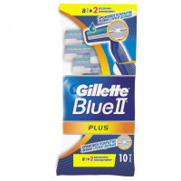 Gillette станки одноразовые Blue II Plus 8шт +2