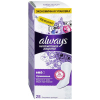 Always Прокладки Незаметная защита ежедневные удлиненные N28