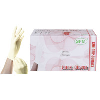 Перчатки смотровые нестерильные латексные неопудренные р.M натуральный N100 SFM