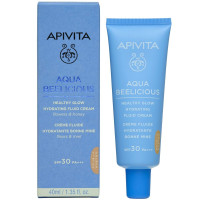 Apivita Aqua Beelicious Увлажняющий тональный флюид с эффектом естественного сияния кожи SPF30 40мл