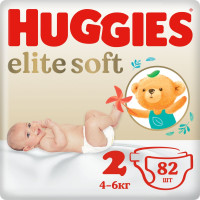 Huggies Подгузники детские Elite Soft 2/4-6кг N82