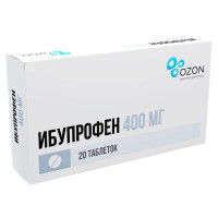 Ибупрофен таблетки п.п.о 400мг N20 Озон