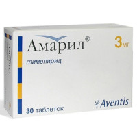 Амарил таблетки 3мг N30