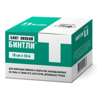 Бинт липкий нетканный Бинтли-Т 10см х 10м