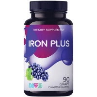 Livs Комплекс Железо плюс Мультивитамины пастилки пектиновые со вкусом винограда N90