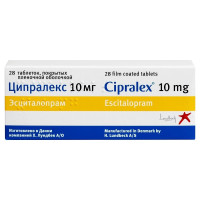Ципралекс таблетки п.п.о. 10мг N28