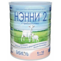 НЭННИ 2 с пребиотиками адаптированная сухая молочная смесь на основе козьего молока с 6мес 800г