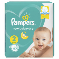 Pampers подгузники New Baby-Dry 2 4-8 кг N27