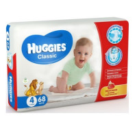 Хаггис подгузники classic 4/7-18кг N68