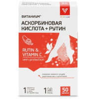 Витаниум Аскорбиновая кислота + рутин витаниум таблетки 360мг N50
