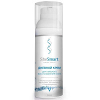 Shesmart Крем дневной для глубокого восстановления кожи с гиалуроновой кислотой пептидами ниацинамидом и витамином Е 50мл
