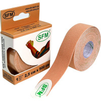 Кинезио тейп SFM-Plaster на хлопковой основе 2.5х500см оранжевый