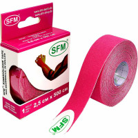 Кинезио тейп SFM-Plaster на хлопковой основе 2.5х500см розовый