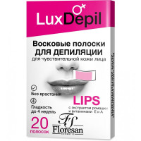 Floresan Lux Depil Восковые полоски для депиляции чувствительной кожи лица N20