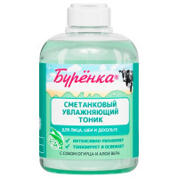 Лошадиная сила Буренка Тоник увлажняющий с соком огурца и алоэ вера сметанковый 300мл