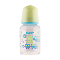 Lubby Бутылочка для кормления силиконовая соска Малыши и Малышки 0+ 125мл