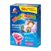 РАПТОР Некусайка Комплект прибор+жидкость от комаров 45 ночей