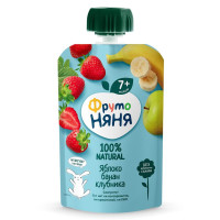 ФрутоНяня Десерт из яблок бананов и клубники 7 мес., 90 г