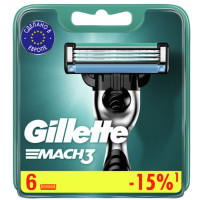 Gillette сменные кассеты Mach3 6шт