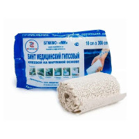 Медитек Бинт гипсовый клеевой на марлевой основе 10х300см