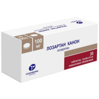 Лозартан Канон таблетки п.п.о. 100мг N30