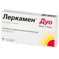 Леркамен Дуо таблетки п.п.о. 10мг + 10мг N28
