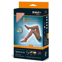 B.Well Чулки MED JW-222 компрессионные прозрачные 22-32 мм рт.ст. 2 класс р.4 Nero