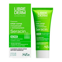 LibreDerm Серацин крем-скраб очищающий с эко-гранулами для жирной кожи 75мл