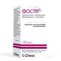 Фостер аэрозоль для ингаляций 200+6мкг/доза 120доз При температуре 2–8 °C.