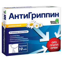 Антигриппин порошок д/р-ра д/внут прим ромашка 5г N10