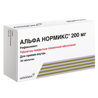 Альфа Нормикс таблетки п.п.о. 200мг N36