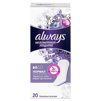 Always Прокладки Незаметная защита ежедневные нормал N20
