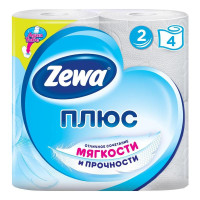 Zewa Бумага туалетная Плюс двухслойная Белая 4шт
