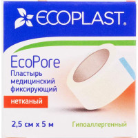 Ecoplast Пластырь фиксирующий нетканый Ecopore 2,5см X 5м