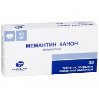 Мемантин Канон таблетки п.п.о. 10мг N30