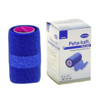 HARTMANN Peha-haft бинт самофиксирующийся 4м x8см синий