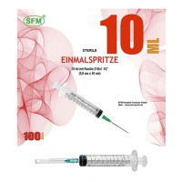Шприц 3-комп. однораз. 10мл, игла 21G (0,8x40) SFM 100шт/уп