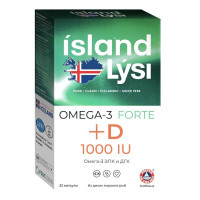 Lysi (Лиси) Омега-3 форте с витаминлм Д 1000мг капсулы N32