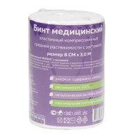 Бинт Bona Mente! Лайт эластичный компрессионный средней растяжимости с застежкой 3м х 8см