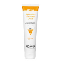 Aravia Professional Солнцезащитный анти-возрастной крем для лица Age Control Sunscreen Cream SPF50 100мл