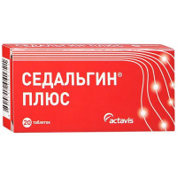 Седальгин Плюс таблетки 500мг 50мг 38,75мг N20